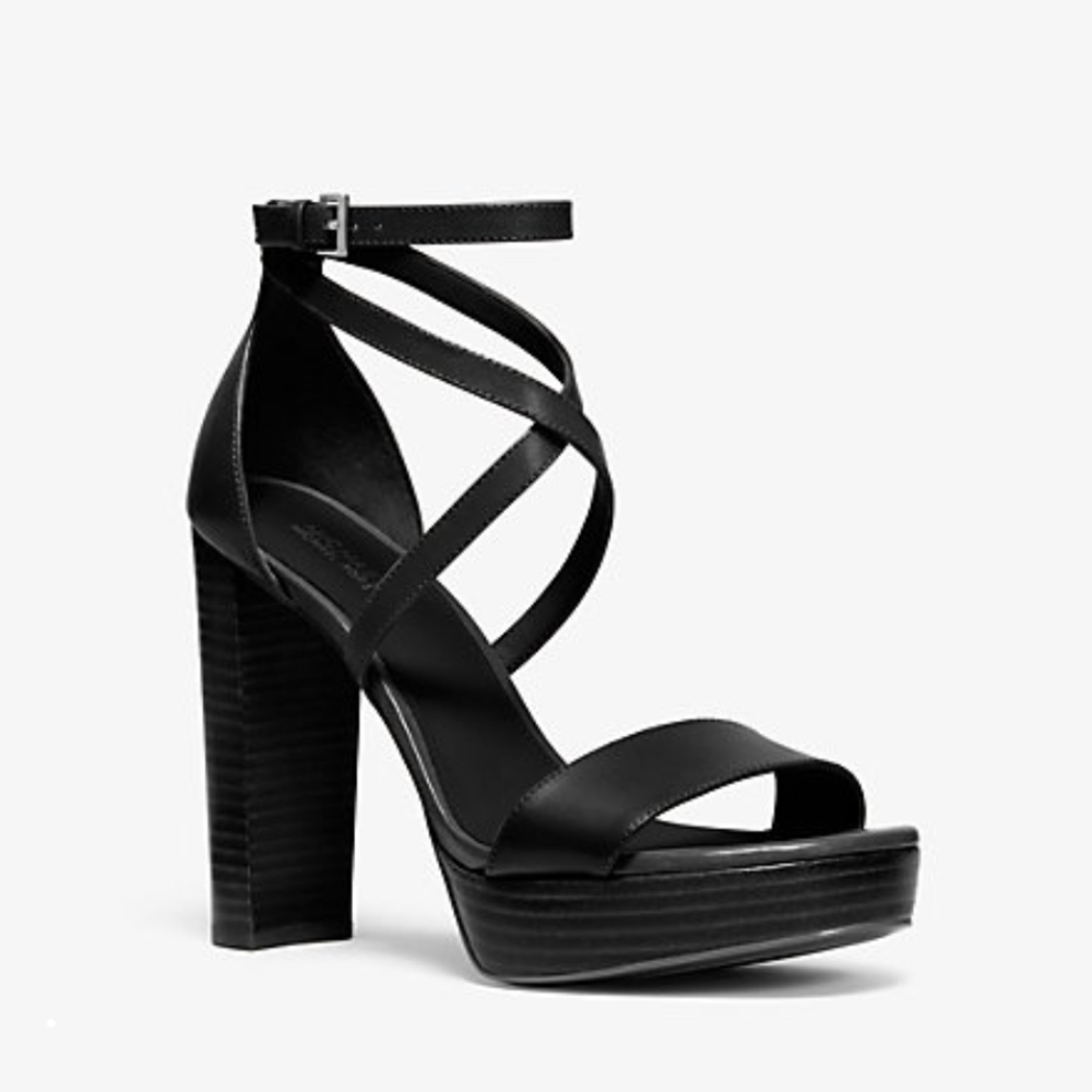 Michael Kors Charlize leather platform heels
